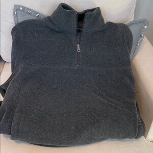 Croft & Barrow Men's Dark Gray Quarter-Zip Fleece Pullover